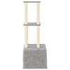 vidaXL Cat Tree with Sisal Scratching Posts Light Grey 133.5 cm