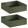 vidaXL Garden Planter 2 pcs Olive Green 100 x 100 x 30 cm
