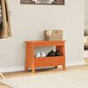 vidaXL Hall Bench Wax Brown 60x28x45 cm Solid Wood Pine