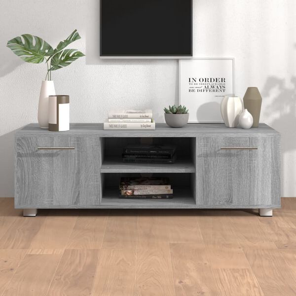 vidaXL TV Cabinet Grey Sonoma 110x40x35 cm Engineered Wood