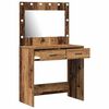 vidaXL Dressing Table Old Wood 78.5 x 41 x 135 cm Engineered wood