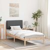 vidaXL Bed Frame with Upholstered Headboard Dark Grey 90 x 190 cm