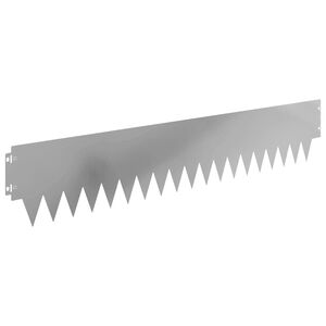 vidaXL Lawn Edging 10 pcs 103 x 20 cm Steel Silver