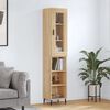 vidaXL Highboard Sonoma Oak 34.5x34x180 cm Engineered Wood