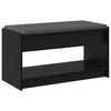 vidaXL Hall Bench Black Oak 83 x 38 x 45 cm Engineered Wood and Fabric