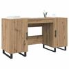 vidaXL Desk with Shelf Artisan oak 140 x 50 x 75 cm Engineered wood