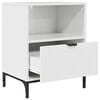 vidaXL Bedside Cabinet with Drawer High gloss white 49 x 36 x 61 cm