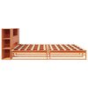 vidaXL Bookcase Bed without Mattress Wax Brown 200x200 cm Solid Wood
