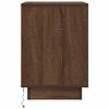 vidaXL Bedside Cabinet with LED Lights&nbsp;Brown Oak 38x34x50 cm