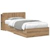 vidaXL Bed Frame with Storage Artisan Oak 90 x 190 cm Engineered Wood