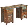 vidaXL Pedestal Desk Solid Reclaimed Wood 140x50x77 cm