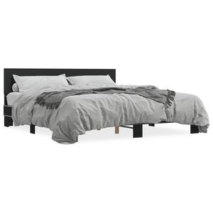 vidaXL Bed Frame without Mattress Black 200x200 cm