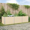 vidaXL Planter Ivory 290 x 100 x 75 cm Galvanised Steel