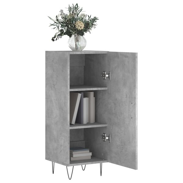 vidaXL Sideboard Concrete Grey 34.5x34x90 cm Engineered Wood