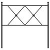 vidaXL Metal Replace Headboard Black 90cm