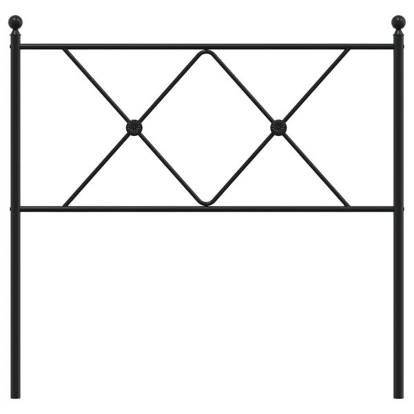 vidaXL Metal Replace Headboard Black 90cm
