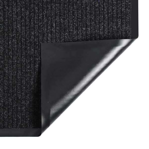 vidaXL Doormat Striped Anthracite 60x80 cm