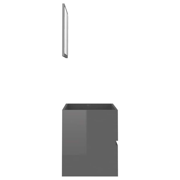 vidaXL 2 Piece Bathroom Furniture Set Grey Engineered Wood