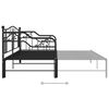 vidaXL Pull-out Sofa Bed Frame without Mattress Black Metal 90x200 cm