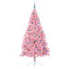 vidaXL Artificial Pre-lit Christmas Tree with 300 LEDs Pink 240 cm PVC
