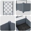 vidaXL Garden Planter LiGht Grey 40 x 40 x 125.5 cm Steel