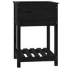 vidaXL Planter with Shelf Black 54x54x81 cm Solid Wood Pine