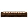 vidaXL Bed Frame without Mattress Smoked Oak 75x190 cm Small Single Engineered Wood