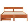 vidaXL Bed Frame without Mattress Wax Brown 120x190 cm Small Double Solid Wood Pine