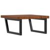 vidaXL Basin Shelf Wall Mounted Steel and Solid Wood Oak