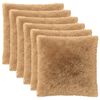 vidaXL Cushion Cover 6 pcs HEERLEN Taupe 60 x 60 cm PV Fleece