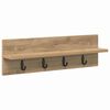 vidaXL Wall-Mounted Coat Rack Wall-Mounted Artisan Oak Engineered wood