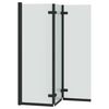 vidaXL Shower Enclosure Black 130 x 138 cm ESG Glass and Aluminium