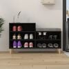 vidaXL Shoe Cabinet Black 102x36x60 cm Engineered Wood