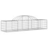 vidaXL Arched Gabion Baskets 18 pcs 200x50x40/60 cm Galvanised Iron
