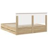 vidaXL Bed Frame with Drawer Sonoma Oak 180 x 200 cm Engineer Wood
