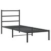 vidaXL Metal Bed Frame without Mattress with Headboard Black 75x190cm