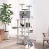 vidaXL Cat Tree with Sisal Scratching Posts Light Grey 191 cm