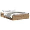 vidaXL Bed Frame without Mattress Artisan Oak 140x190cm Engineered Wood