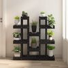 vidaXL Plant Stand Black 104.5x25x109.5 cm Solid Wood Pine