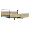 vidaXL Metal Bed Frame without Mattress Sonoma Oak 193x203 cm