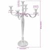 vidaXL Candle Holder Silver 39 x 39 x 60 cm Aluminium