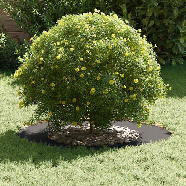 vidaXL suitable for Flat Tree Rings 5 pcs Black &Oslash;40 / 70 cm Steel