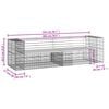 vidaXL Garden Bench Gabion Design 244x71x65.5 cm Impregnated Wood Pine