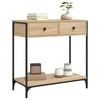 vidaXL Console Table Sonoma Oak 75x34.5x75 cm Engineered Wood