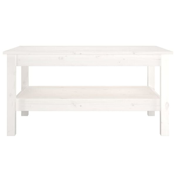 vidaXL Coffee Table White 80x50x40 cm Solid Wood Pine
