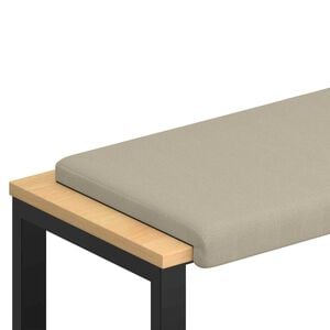 vidaXL Bench Cushion Textured Velvet Sand Depth 35 cm