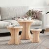 vidaXL Coffee Table 3 pcs Natural