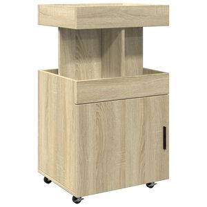 vidaXL Bar Cart Sonoma Oak 50x41x89 cm Engineered Wood