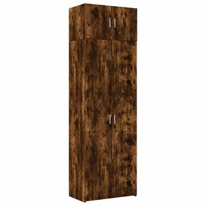 vidaXL Storage Cabinet Smoked Oak 70x42.5x225 cm Engineered Wood
