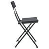 vidaXL Folding Bistro Chairs 2 pcs Black Poly Rattan and Steel